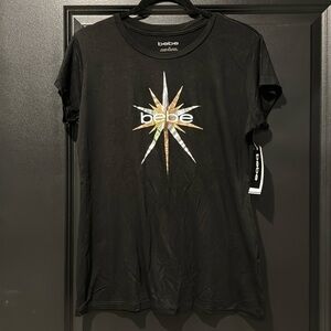 BOGO🥳 Bebe logo star foil tee